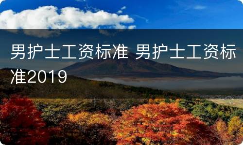 男护士工资标准 男护士工资标准2019