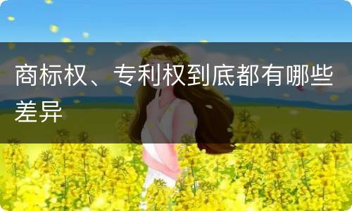 商标权、专利权到底都有哪些差异