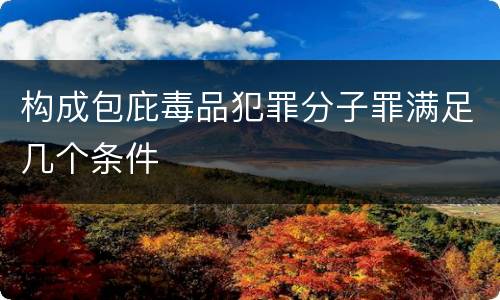 构成包庇毒品犯罪分子罪满足几个条件