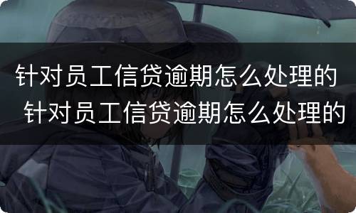针对员工信贷逾期怎么处理的 针对员工信贷逾期怎么处理的好
