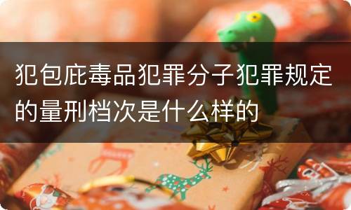 犯包庇毒品犯罪分子犯罪规定的量刑档次是什么样的