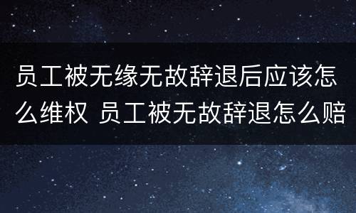 员工被无缘无故辞退后应该怎么维权 员工被无故辞退怎么赔偿标准