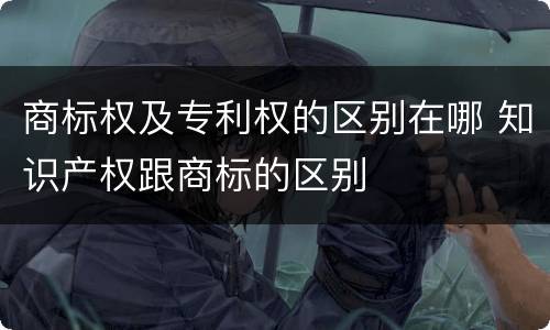 商标权及专利权的区别在哪 知识产权跟商标的区别