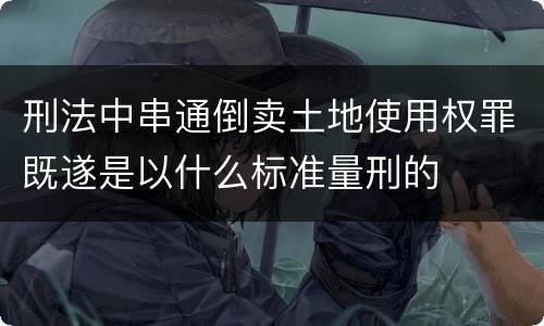 刑法中串通倒卖土地使用权罪既遂是以什么标准量刑的
