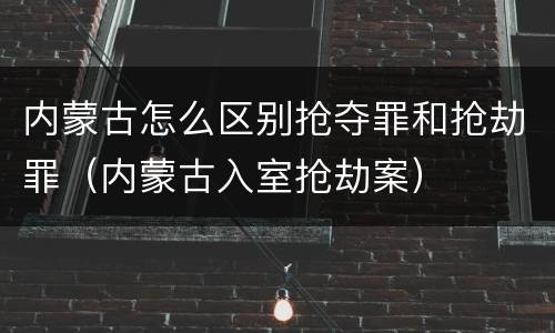 内蒙古怎么区别抢夺罪和抢劫罪(内蒙古入室抢劫案)