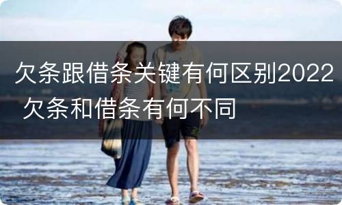 欠条跟借条关键有何区别2022 欠条和借条有何不同
