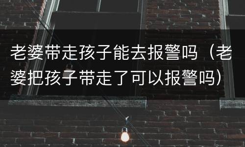 老婆带走孩子能去报警吗（老婆把孩子带走了可以报警吗）