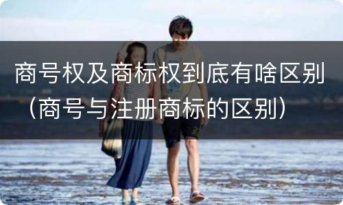 商号权及商标权到底有啥区别（商号与注册商标的区别）