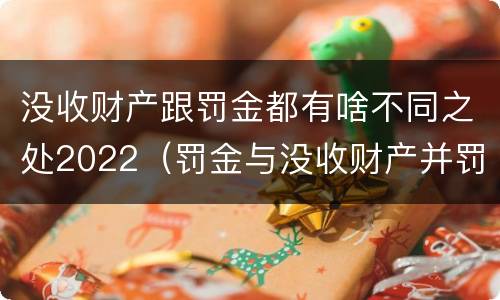没收财产跟罚金都有啥不同之处2022（罚金与没收财产并罚）