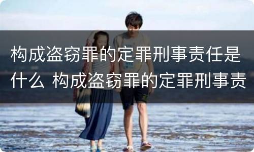 构成盗窃罪的定罪刑事责任是什么 构成盗窃罪的定罪刑事责任是什么