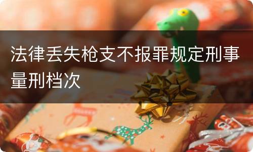 法律丢失枪支不报罪规定刑事量刑档次