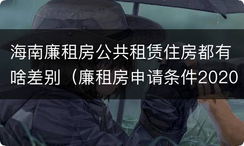 海南廉租房公共租赁住房都有啥差别（廉租房申请条件2020海南）