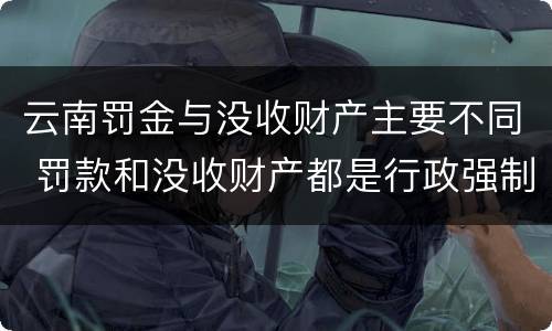 云南罚金与没收财产主要不同 罚款和没收财产都是行政强制