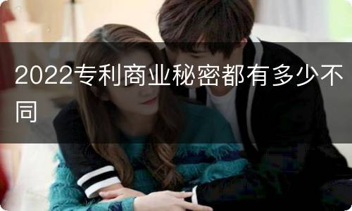 2022专利商业秘密都有多少不同