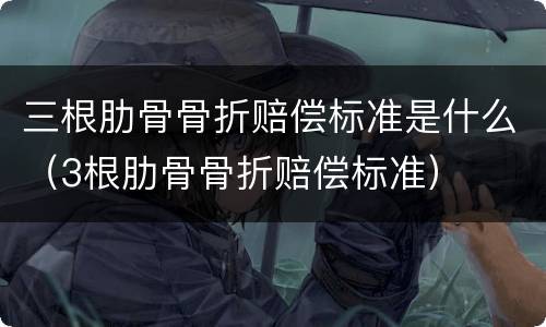 三根肋骨骨折赔偿标准是什么（3根肋骨骨折赔偿标准）