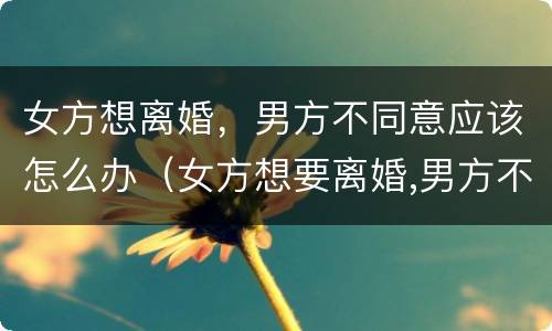 女方想离婚，男方不同意应该怎么办（女方想要离婚,男方不同意怎么办）