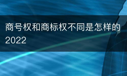 商号权和商标权不同是怎样的2022