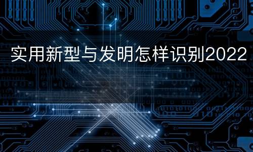 实用新型与发明怎样识别2022