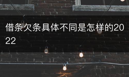 借条欠条具体不同是怎样的2022