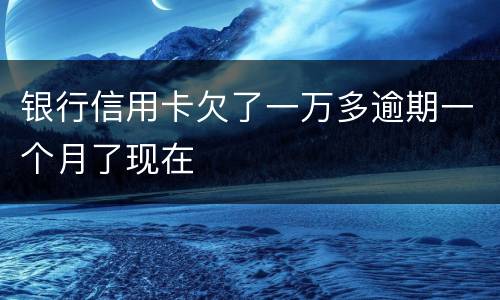 银行信用卡欠了一万多逾期一个月了现在