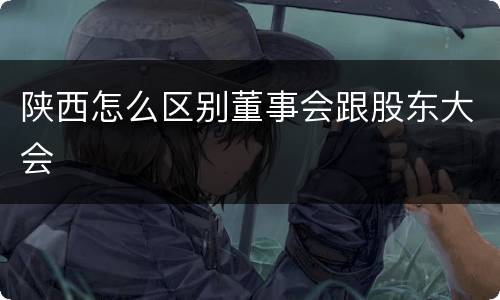 陕西怎么区别董事会跟股东大会