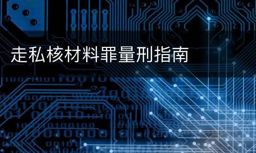 走私核材料罪量刑指南