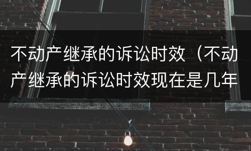 不动产继承的诉讼时效（不动产继承的诉讼时效现在是几年）