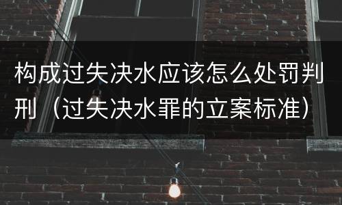 构成过失决水应该怎么处罚判刑（过失决水罪的立案标准）