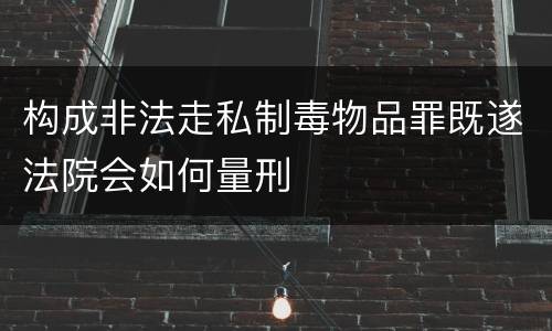 构成非法走私制毒物品罪既遂法院会如何量刑