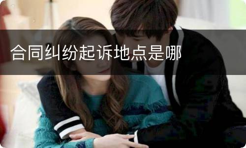 合同纠纷起诉地点是哪