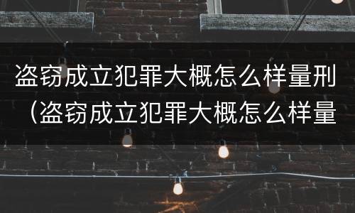 盗窃成立犯罪大概怎么样量刑（盗窃成立犯罪大概怎么样量刑多少）