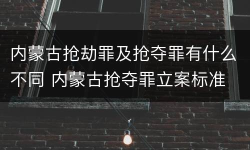 内蒙古抢劫罪及抢夺罪有什么不同 内蒙古抢夺罪立案标准