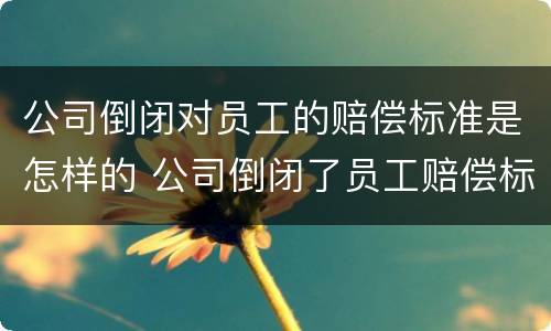 公司倒闭对员工的赔偿标准是怎样的 公司倒闭了员工赔偿标准