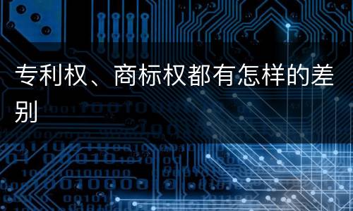 专利权、商标权都有怎样的差别