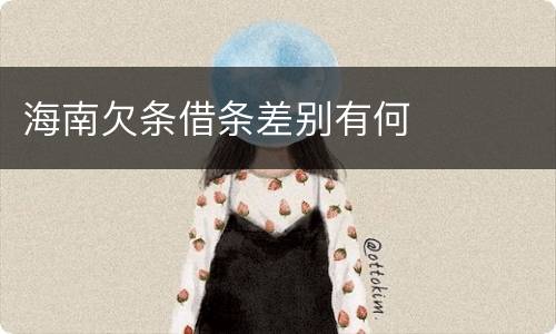 海南欠条借条差别有何