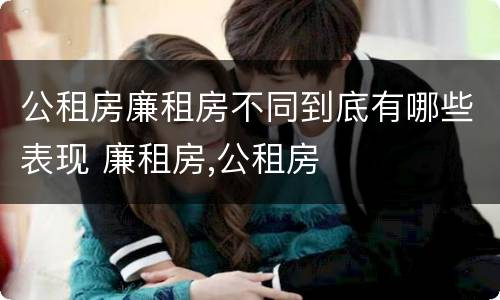 公租房廉租房不同到底有哪些表现 廉租房,公租房