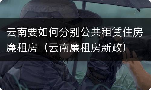 云南要如何分别公共租赁住房廉租房（云南廉租房新政）