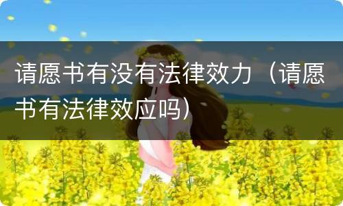 请愿书有没有法律效力（请愿书有法律效应吗）