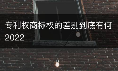 专利权商标权的差别到底有何2022