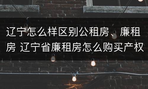 辽宁怎么样区别公租房、廉租房 辽宁省廉租房怎么购买产权