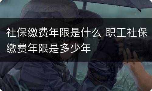 社保缴费年限是什么 职工社保缴费年限是多少年