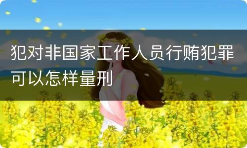 犯对非国家工作人员行贿犯罪可以怎样量刑