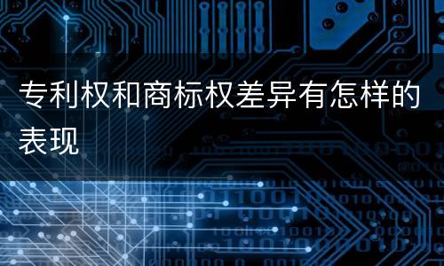 专利权和商标权差异有怎样的表现
