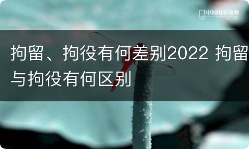 拘留、拘役有何差别2022 拘留与拘役有何区别