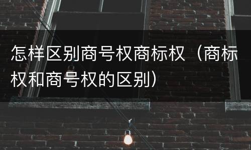 怎样区别商号权商标权（商标权和商号权的区别）