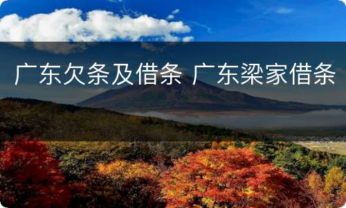 广东欠条及借条 广东梁家借条