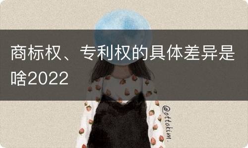 商标权、专利权的具体差异是啥2022
