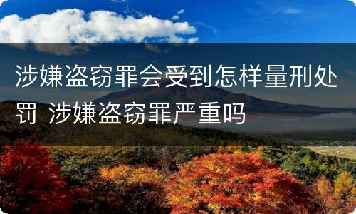 涉嫌盗窃罪会受到怎样量刑处罚 涉嫌盗窃罪严重吗