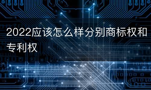 2022应该怎么样分别商标权和专利权