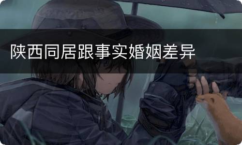 陕西同居跟事实婚姻差异